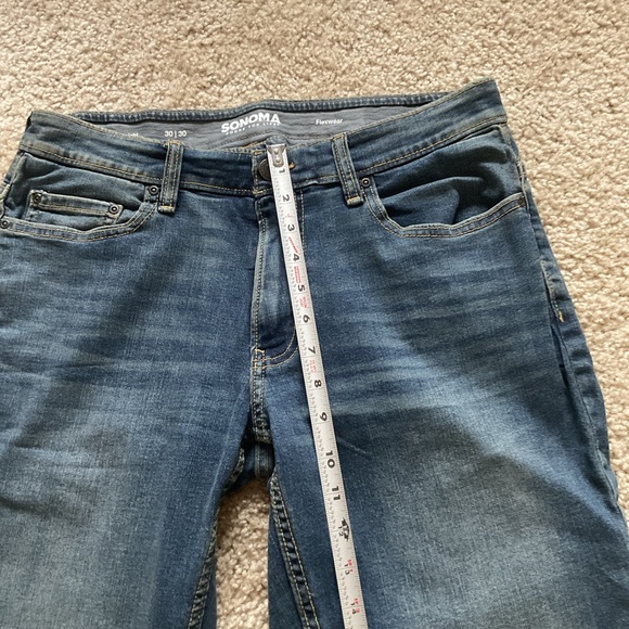 Sonoma Goods For Life Straight Fit Men's Blue Denim Jeans Size 30/30 - Picture 9 of 11